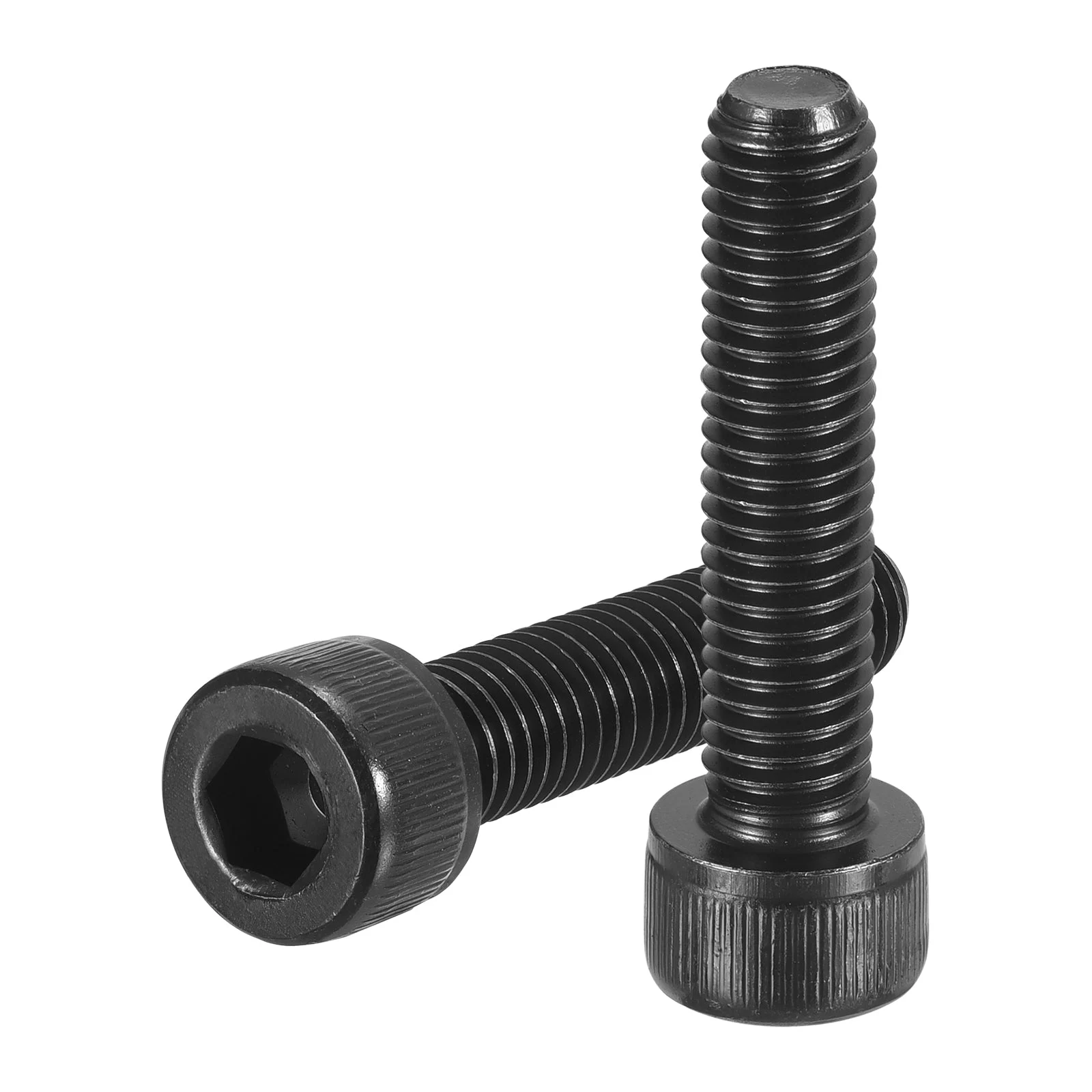 Uxcell Hex Socket Bolts (M8-1.25x35), Carbon Steel Hex Socket Drive Screws, Black,40Pcs