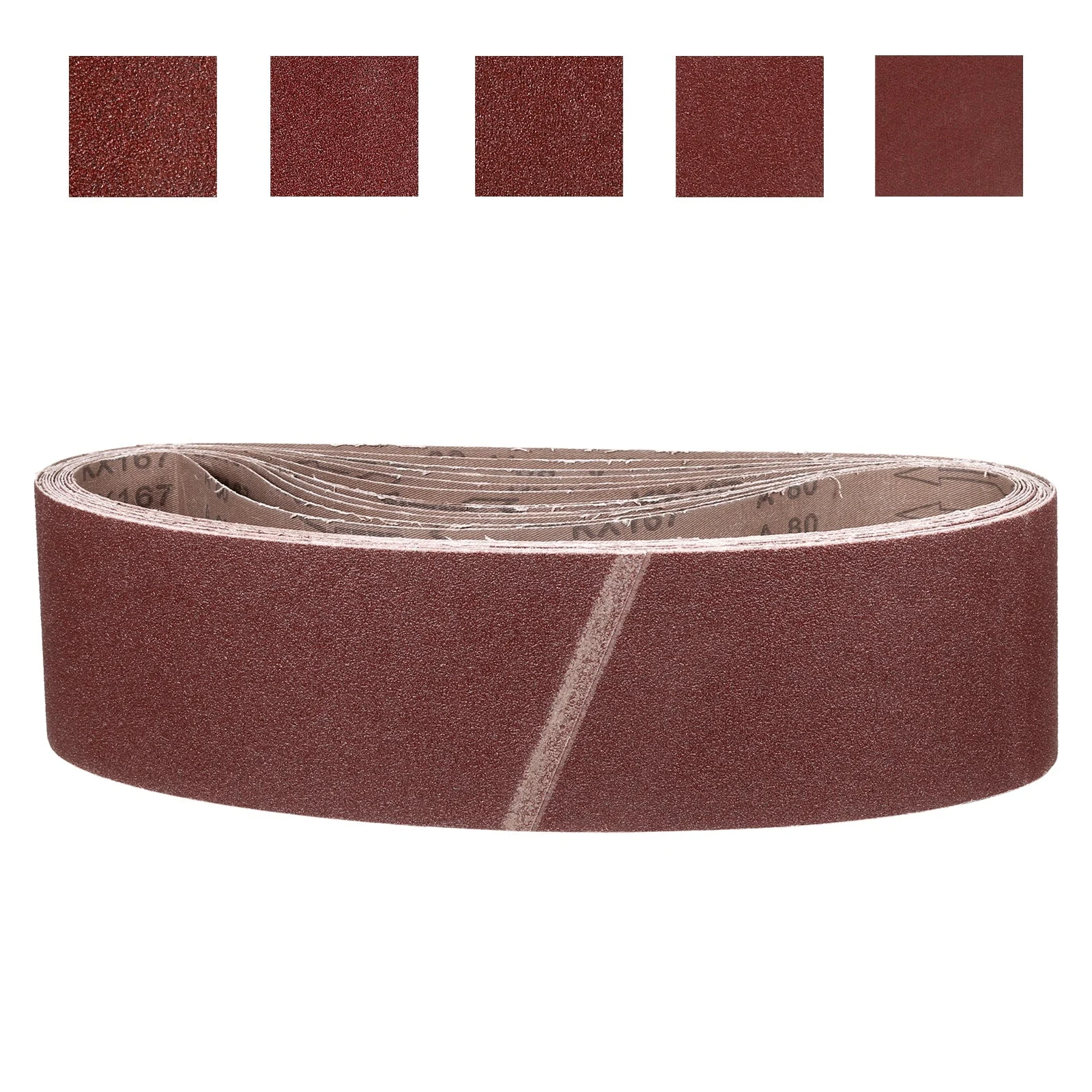 6 x 48 Inch Sanding Belt,15 Pcs 80/120/150/240/400 Grit Knife Sharpener Belts