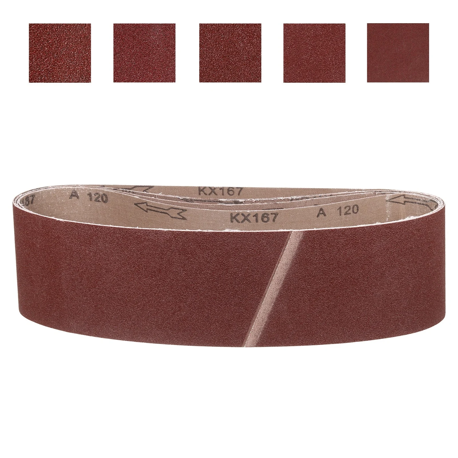 6 x 48 Inch Sanding Belt,5 Pcs 80/120/150/240/400 Grit Knife Sharpener Belts