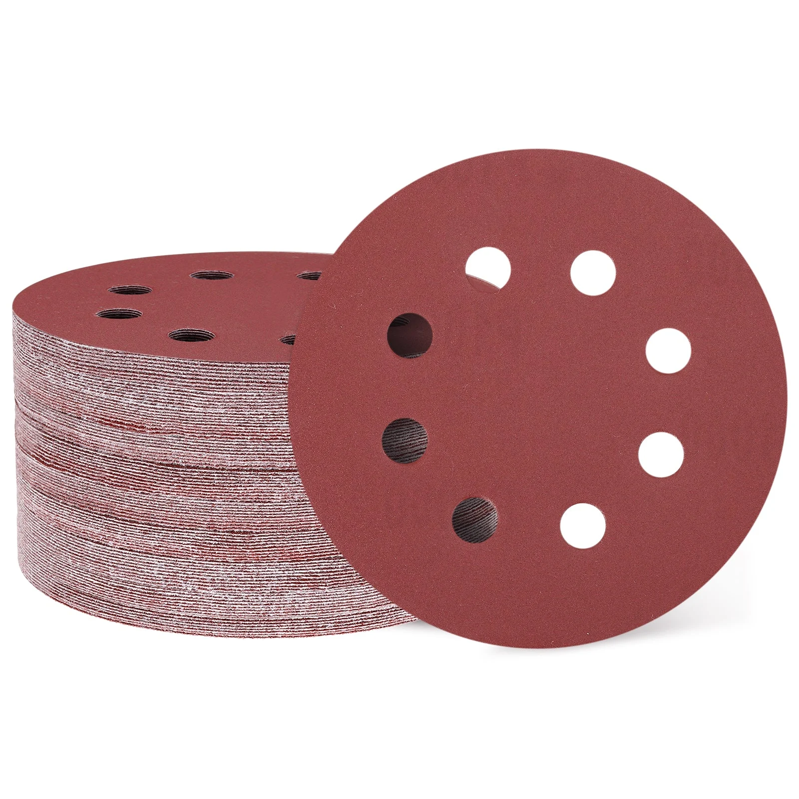 100 Pcs 5 Inch Sanding Disc 8 Hole 1200 Grit Hook and Loop Sandpaper