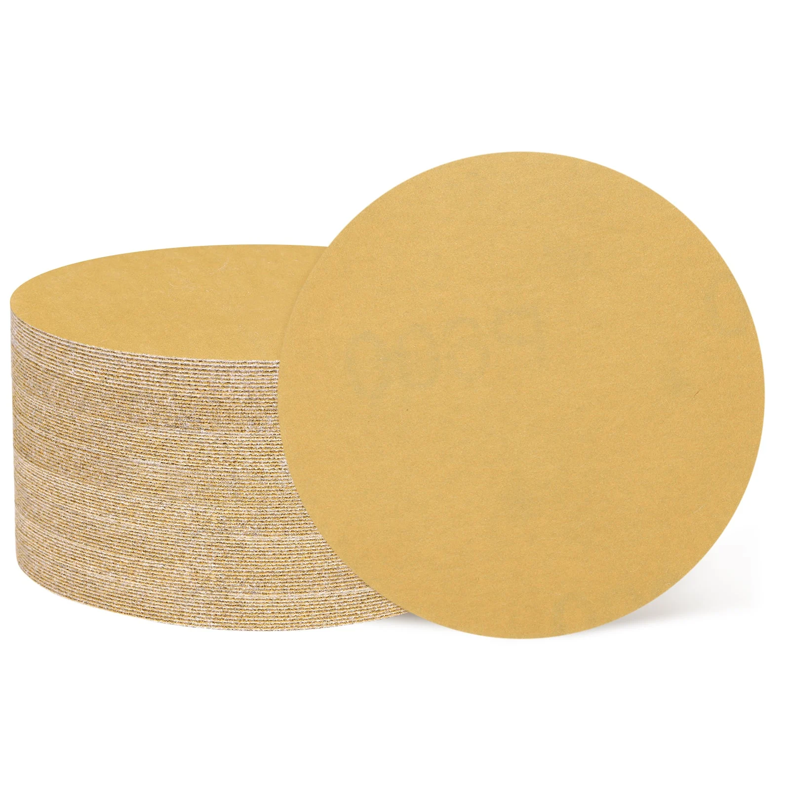 100 Pcs 2 Inch Sanding Disc 400 Grit Hook and Loop Sandpaper, Gold