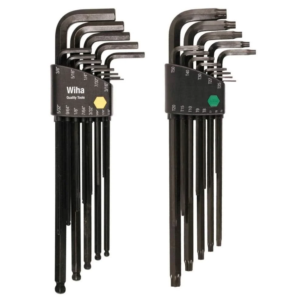 Wiha 36694 Torx and Hex Ball End Inch L-Key Combo Pack 26 Piece Set