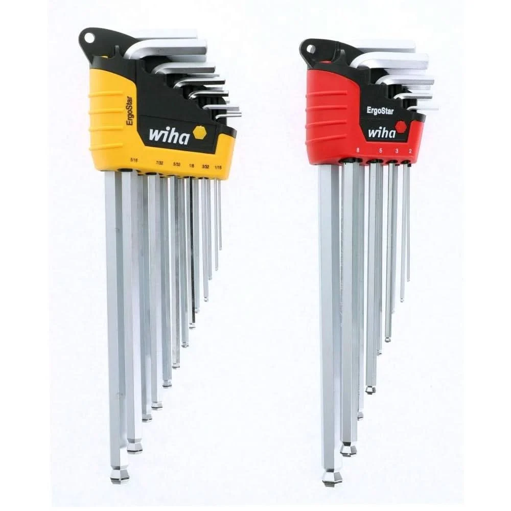 Wiha 66992 MagicRing Screw Holding Ball Hex Inch and Metric L-Key Set in ErgoStar holder