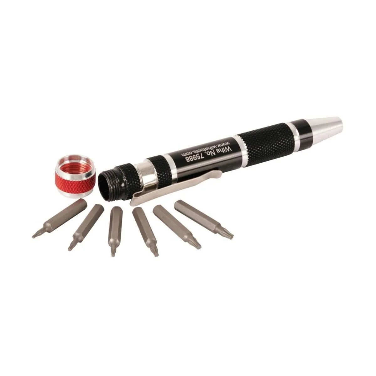 Wiha 75985 Micro Bit Handle Storage Torx Pocket Clip 7 Piece Set