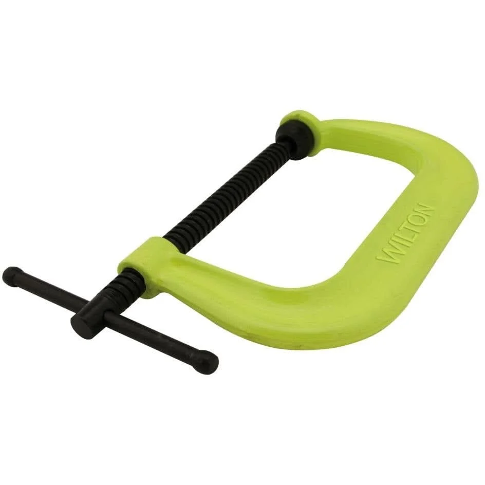 Wilton 14307 400 Series Hi-Vis Safety C-Clamp, 2" - 12-1/4" Jaw Opening, 6-5/16" Throat Depth