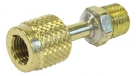 Yellow Jacket 16802 44376 Steel Union Ammonia Fittings, 1/4" Male fl. x 1/4" NPT M. 90°