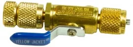 Yellow Jacket 18971 CRT Vacuum Charge Valve without side port, 1/4" Female x 1/4" Male