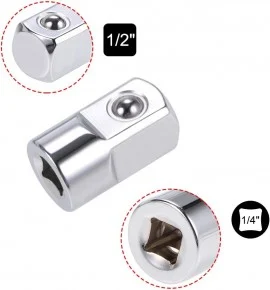 Yellow Jacket 19132 Reducing Adapter, 1/4" Male fl. to 1/2" Female fl.