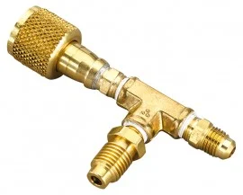 Yellow Jacket 19160 Pump Intake Adapter, 1/2" Female fl. x 1/2" Male Acme, R-134a