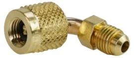 Yellow Jacket 19201 4824 Quick Coupler, 1/4" Female 90° x 1/4" Male fl., R-12