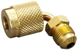Yellow Jacket 19217 Quick Coupler, 1/4" SealRight™ 90° x 3/8" Male flare