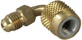 Yellow Jacket 19220 4823 Quick Coupler, 3/16" Female 90° x 1/4" Male fl., R-12