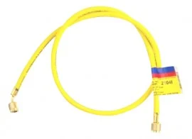 Yellow Jacket 21200 HAV-1200 100' Yellow Charging Hose, HAV standard fitting, PLUS II™ 1/4"
