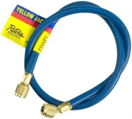 Yellow Jacket 21248 HAV-48 48" Blue Charging Hose, HAV standard fitting, PLUS II™ 1/4"