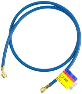 Yellow Jacket 21260 HAV-60 60" Blue Charging Hose, HAV standard fitting, PLUS II™ 1/4"