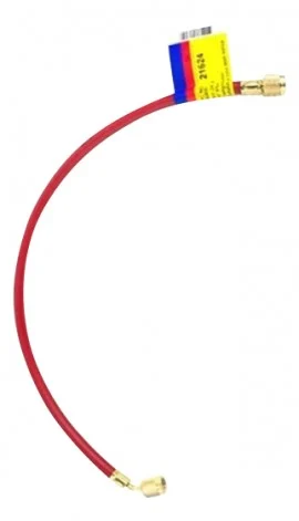 Yellow Jacket 21618 HAV-18 18" Red Charging Hose, HAV standard fitting, PLUS II™ 1/4"