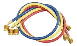 Yellow Jacket 21982 HAV-36RB and HAV-60Y 1/4" Multi-Length Charging Hoses, HAV standard fitting, 3-pack