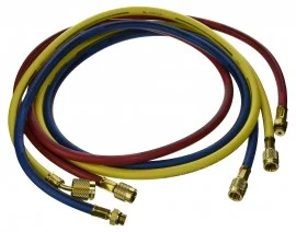 Yellow Jacket 27102 60" Auto Manifold Hose, 3-pack (RYB)