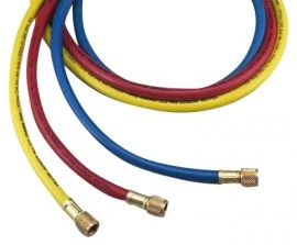Yellow Jacket 27896 B-96 96" Blue Charging Hose, 3/8" straight flare x 3/8" straight flare, PLUS II™ “B”