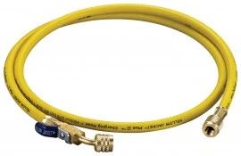Yellow Jacket 29060 Plus II™ Hose with 1/4" compact ball valve fittings, 60", yellow