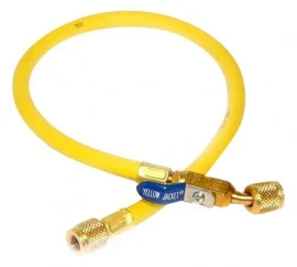 Yellow Jacket 29110 Plus II™ Hose with 1/4" compact ball valve fittings, 10', yellow
