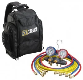 Yellow Jacket 49945 TITAN® 4-Valve Test and Charging Manifold Backpack Kit, R448a/449a/452a °F